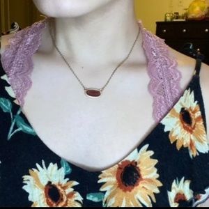Burgundy stone necklace